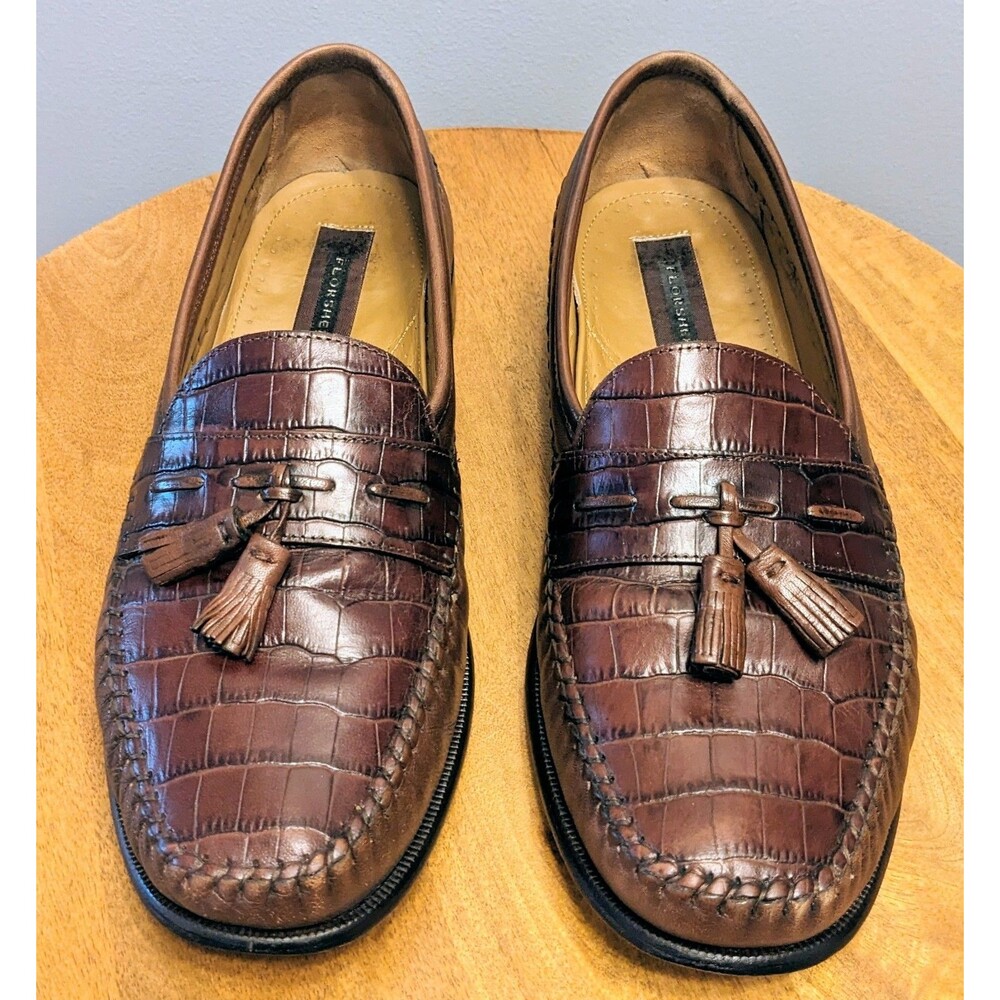 Florsheim Men's 11 EEE Pisa Moc Toe Tassel Loafer Cognac Brown Leather 1846903